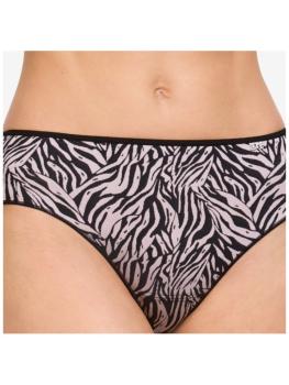 Slip tissu mélangé impression zébré : Lot de 2