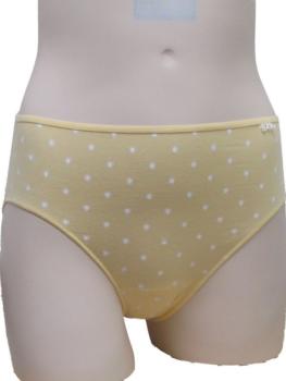 Lot de 2 slips coton vanille imprimé pois blanc