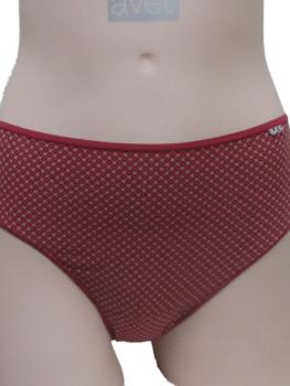 Lot de 2 slips coton imprimé bleu et bordeaux