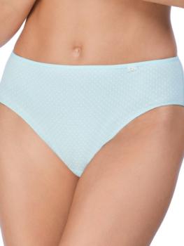 Lot de 2 slips coton vert imprimé pois blanc