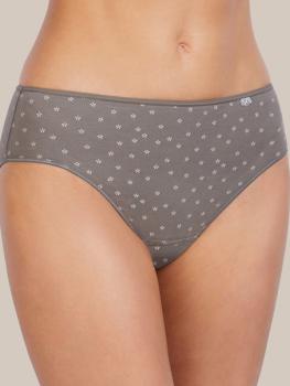 Slip gris coton imprimé : Lot de 2