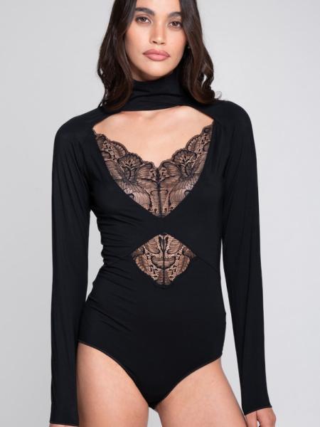 Body doux en micromodal col cheminée