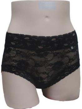 Shorty uni dentelle motif floral