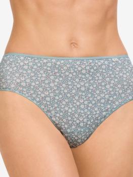 Slip coton imprimé petites fleurs blanches