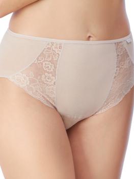 Slip coton uni empiècement de dentelle : Lot de 2